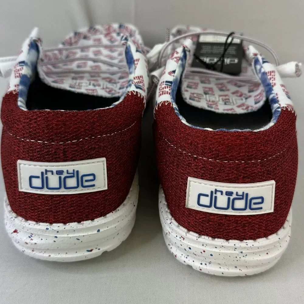 Hey Dude Mens Wally Dunk‎ USA Print Sz 11 July 4th Independence Day